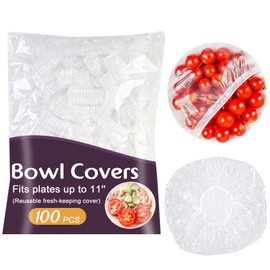 100Pcs Bowl Covers Bread Proofing Large Plastic Wrap for Food Sourdough Bread Baking Bread Rising Elastic Reusable Plate Covers Outdoor Indoor Picnic Food Fresh Keeping Bags