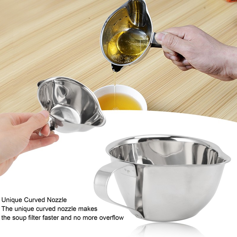 304 Stainless Steel Oil Fat Filter Baby Soup Oil Water