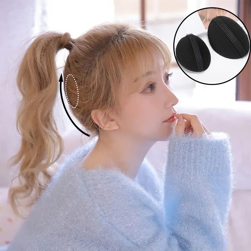 2 Pairs Black Sponge Bump IT UP Volume Hair Base