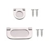 Tucireat Pack of 4 Invisible Handles, Drawer Handles, Silver Knobs,