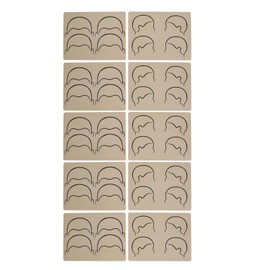 10pcs Tattoo Scalp Practice Skin Front Side Ink Free Rubber Double Sided Scalp Micropigmentation Skin