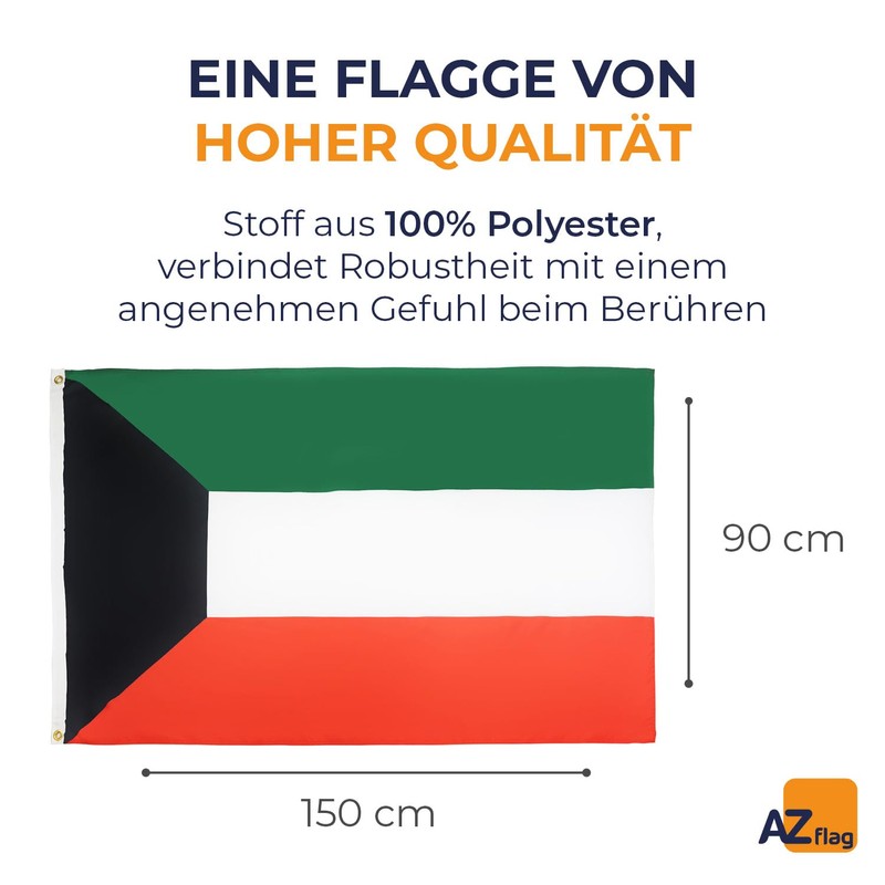 AZ FLAG KUWAIT FLAG 3' x 5' - KUWAITI FLAGS