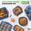 NutriChef 6-Piece Non Toxic Bakeware Set – Carbon Steel Baking