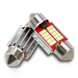 Nanpoku T10 31mm LED Room Lamp, White, 6000K 4014SMD 10 Rows for 12V Cars, Built-in Canceller, Constant Current Circuit, Non-Polarity, LED Room Light/Indoor Light/License Plate Light, Pack of 2