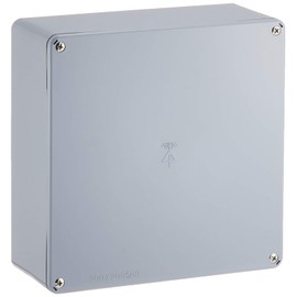 Mirai Industry PVP-2007A Waterproof Pool Box, Flat Lid, Square, No Knocking, 7.9 x 7.9 x 2.9 inches (200 x 200 x 75 mm), Gray