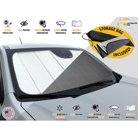 AutoMate Pro Custom Fit Windshield Foldable Sunshade for 2026 Honda Passport SUV, Compact Reflective Block UV Rays Visor Protector Folding Insulation Accessories (Made in USA)