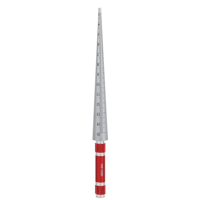 Stainless Steel Aperture Ruler Taper Gauge, Full Round Dia Scale