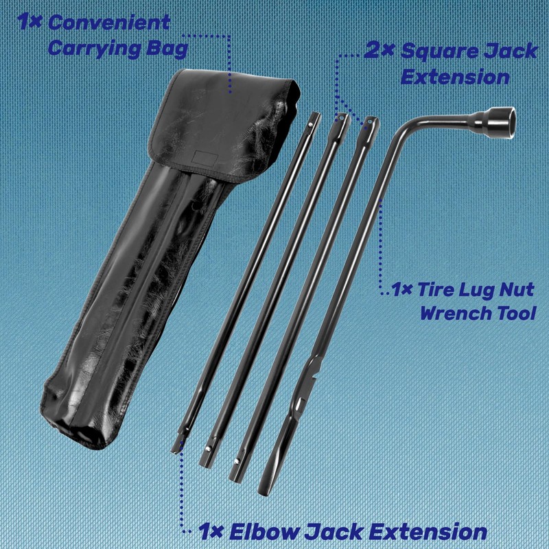 Reeauto Spare Tire Tool Kit with Spare Tire Jack Handle