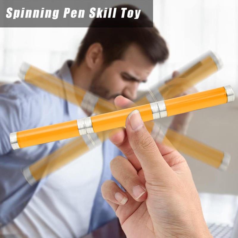 Novelty Spin Pen 3 Sections Acrylic Magnet Fidget Rolling Finger