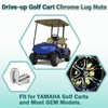 Drive-up Golf Cart Chrome Lug Nuts fits Yamaha/GEM Models 12MMx1.25-Pack
