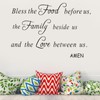 HOMSFOU Family God Home Decor Blessing Amen Quote Wall Decal