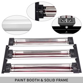 MFUZOP Infrared Paint Curing Lamp 3000W 110V Shortwave Infrared Heat Lamp for Car Body Repair Paint Curing Systems, Paint Booth Heater, Heat Lamps for Paint Booth