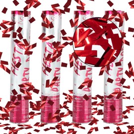 Confetti Shooter, 4 x XiXiRan Confetti Cannons, Wedding, Party Popper, Colourful Confetti Cannon, Handheld Confetti Tube, Confetti Bomb, Party Confetti Cannon, Confetti Gun Set