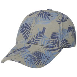 Lipodo Leaves Cap Women/Men One Size 56-59 cm - Cotton Baseball Cap - Breathable - Summer Cap with Velcro Closure - Adjustable Size - Floral Cap Spring / Summer, olive