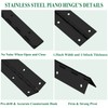 2Pack Heavy Duty Piano Hinge, 2" Open Width x 20"