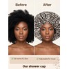 Shower Cap, Extra Adjustable Shower Caps for Women Double-Layer Waterproof