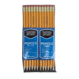 Berkley Jenson Pre-Sharpened Pencils No.2 HB Smooth Writing Real Wood Erases Clean #2 Bonded Graphite Core 96 Count