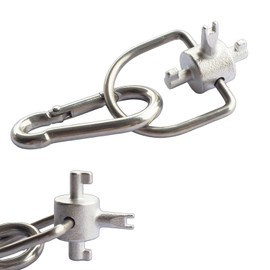 HVAC Tools, Locking Cap Key for 410A and R22 Refrigerants, Universal Refrigerant Locking Cap Tool for Refrigeration Safety Covers,Triple Use Multi Key for Air Refrigeration & Equipment Repair