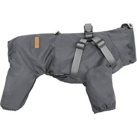 BT Bear Dog Harness Raincoat,Adjustable 4 Legs Dog Jacket with Harness Reflective Jumpsuit Waterproof Coat for Medium Large Dogs,Grey 4XL