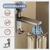 inkihuit Hook Rack with Suction Cup, 360° Rotation Hanging Organiser,
