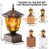 Dynaming 4 Pack Solar Flame Post Lights Outdoor, Solar Powered