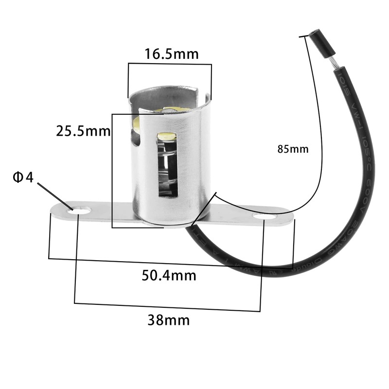 OTOTEC 4Pcs 1156 BA15S Socket Adapter Replacement Lamp Holder Adapter