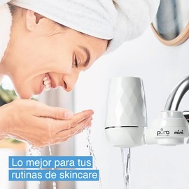 Pura-Purificador de Agua Mini, filtro de agua para casa, Agua sin Cloro ni Olores ni Sabores. Rendimiento del Nucleo 10,000 Lts, Duración de 12 Meses, olvídate de dispensadores de dispensador de agua