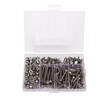 200PCS Hex Bolts Screw 304 Stainless Steel Anti Oxidation Metric