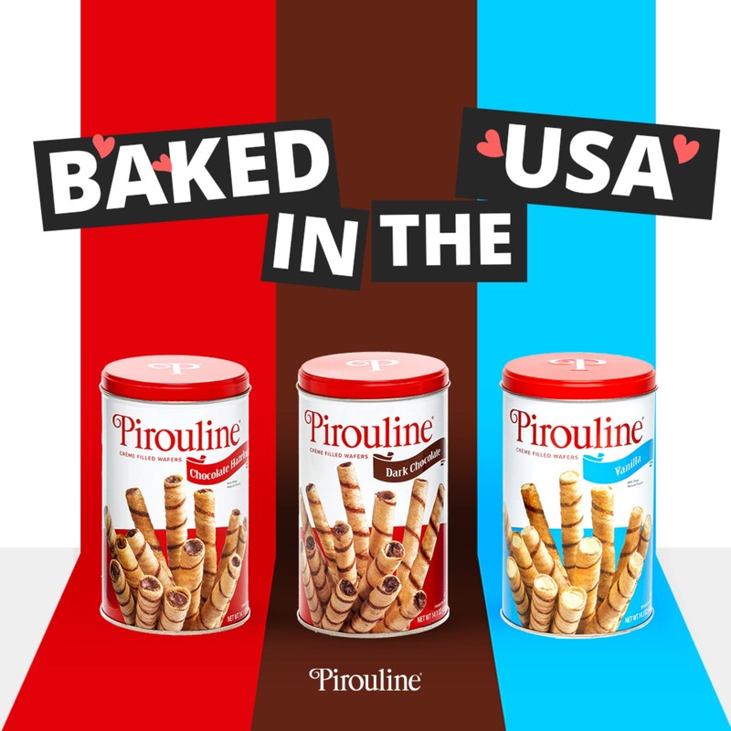 Pirouline Rolled Wafers – Dark Chocolate – Rolled Wafer Sticks,