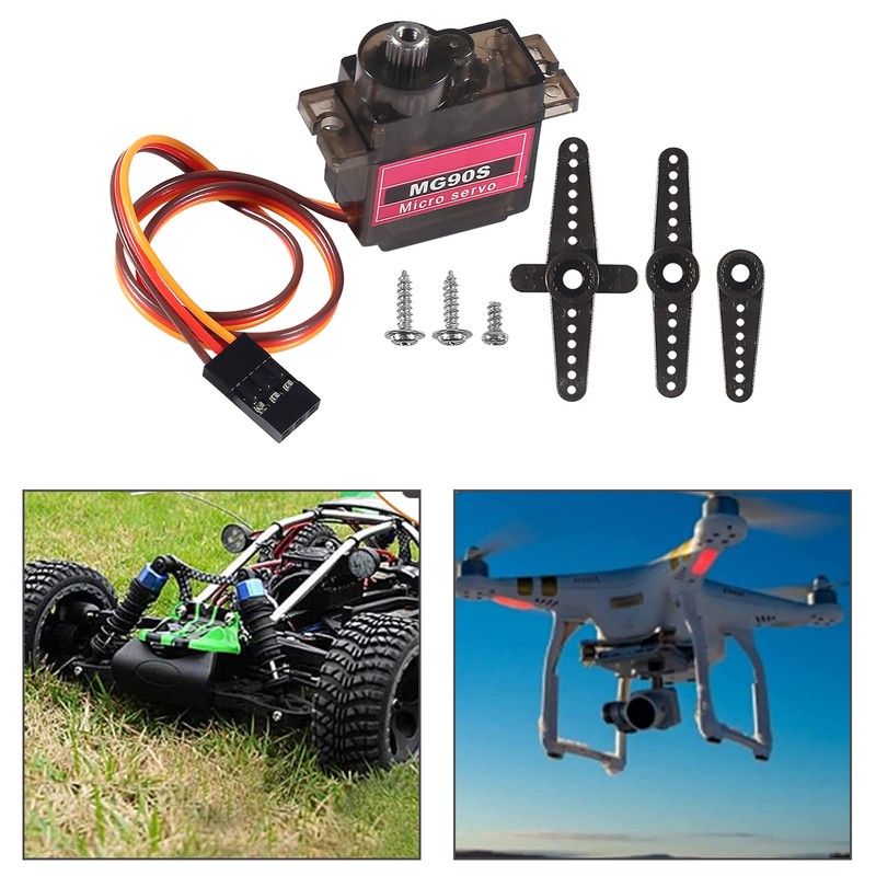 AITIAO 7Pcs MG90S Micro Servo 180° 9G Servo Motor Geared