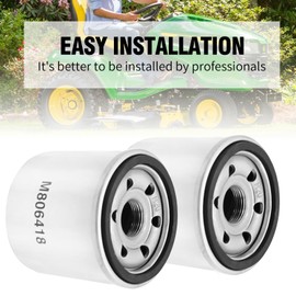 Anxingo 2PCS M806419 Oil Filter Replacement for John Deere 500 570 575 670 675 770 790 870, Replace M806418