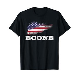 Boone Birthday First Name Family Last Name Flag T-Shirt
