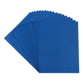 20 Sheets Glitter Thick Paper Cardstock Blank for DIY Birthday, Wedding Party Supplies, Invitation Cards Making, 8.5 x 11 inches (Blue)