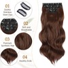Vigorous Clip in Hair Extensions 4Pcs Mocha mix Brown Copper
