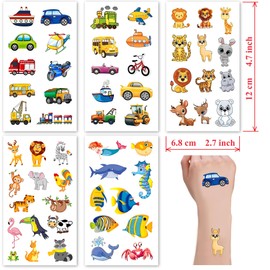 20 Sheets Temporary Tattoo fake tattoos Cute pattern stickers markers for Children Kids Toddlers Boys Girls
