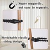 Meplait Magnetic Curtain Tiebacks, 2 Pack Curtain Holdbacks Wood Bead