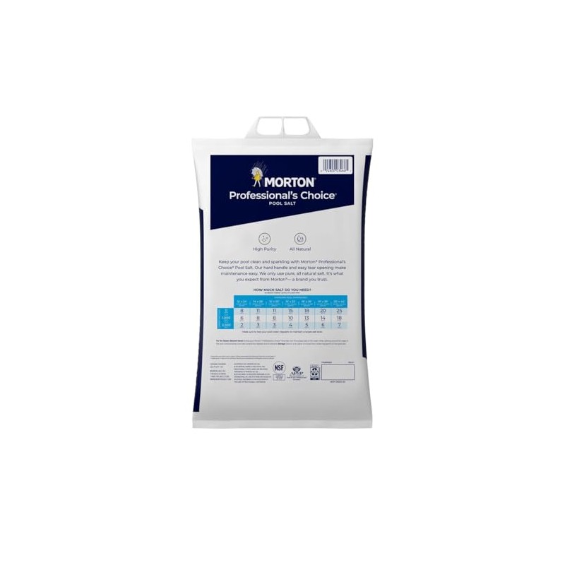 Morton Salt F134660000 Pro Pool Salt, 40 lb