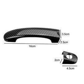 Xiciki Exterior Door Handle Cover Set - 6PCS Car Outer Door Handle Covers for VW Transporter T5 T6 (03-09), Durable Plastic Carbon Fiber Style, Perfect Car Door Handle Accessories