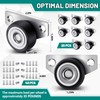 Datanly 20 Set Small Side Mount Caster Wheels 1.25 Inch