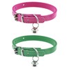 eMagTech 2PCS Cat Collar with Bell PU Leather Comfortable Kitten