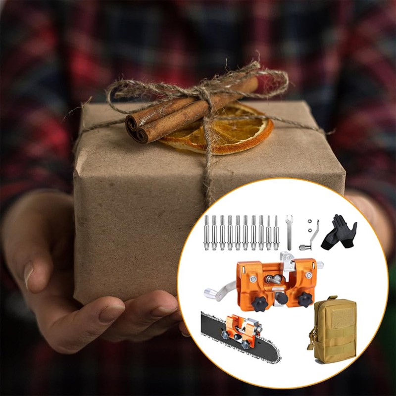 Chain Saw Sharpener Kit Hand-Cranked Tool Portable Chainsaw Sharpeners Jig
