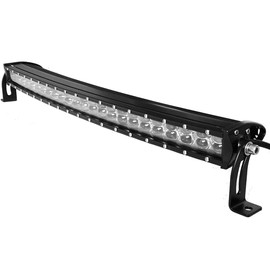 32 Inch LED Light Bar Single Row 180w Spot Beam 20000LM Curved Off Road LED Light Bar Driving Light for Pickup SUV ATV UTV 4WD Truck Roof Bumper Fog Lamp Wiring Harness 12V 24V