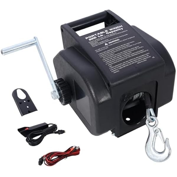 12v Trailer Winch,Reversible Electric Winch, for Boats Up to 5000