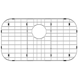 MIYUPTC Kitchen Sink Grid Protectors, 26 x 14 inch Stainless Steel Sink Rack Bottom Grid Rear Drain Single Sink Bowl for Kitchen