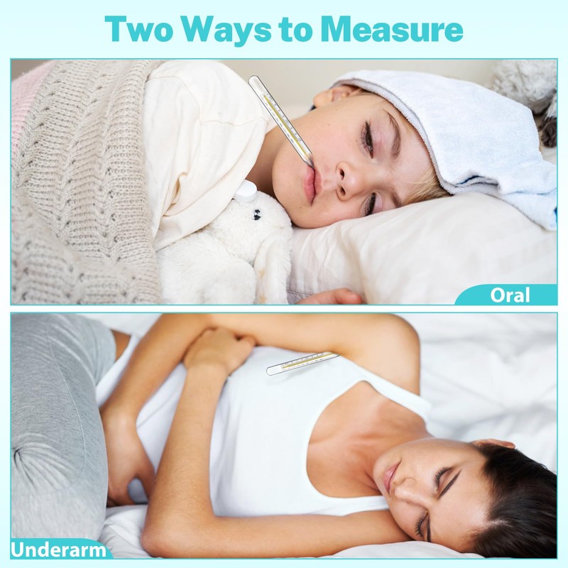 MAGICLULU 1Pc Glass Oral Temperature Adult Free Clinic Armpit Fast