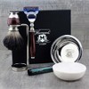 5 Piece Shaving Set for Men in Maroon Antique Handle