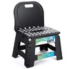 ACSTEP Folding Kids Step Stool with Back Support for Kids,9"