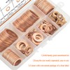HELIFOUNER Copper Washers, 150PCS 8 Sizes Copper Metric Sealing Washers