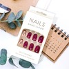 24Pcs Purple Press on Nails Almond Short Glossy Full Cover