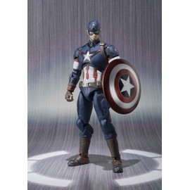 SH Figuarts Avengers: Captain America ABS & PCV Assembled and Painted Articulated Figurine (6.1 inches/155 millimeters)